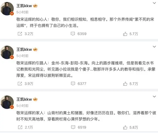 王凱發(fā)文告別《大江大河》，“宋運(yùn)輝像是平行時(shí)空的另一個(gè)我”(圖1)