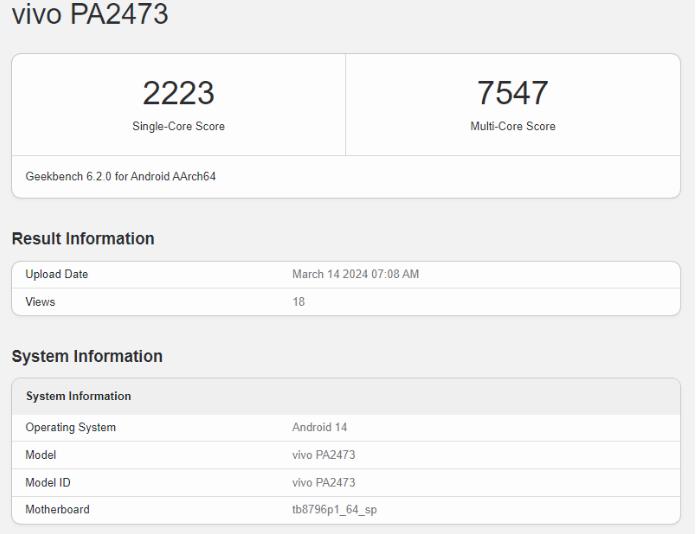Vivo Pad 3 Pro現身Geekbench 搭載了最強大的聯發科芯片(圖1)