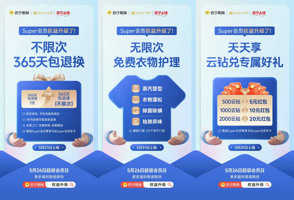 365天不限次數(shù)包退換蘇寧易購會(huì)員升級(圖1)