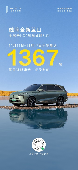 “青出于藍(lán)”含金量還在上升 魏牌全新藍(lán)山第46周銷量1367輛！